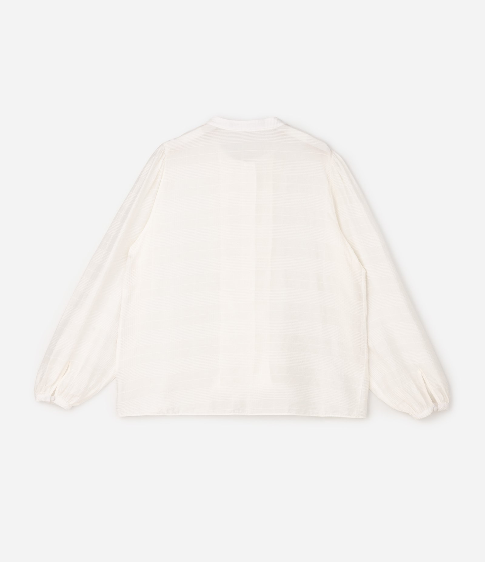 Blusa Manga Longa em Chalis com Babados Curve & Plus Size Branco 7