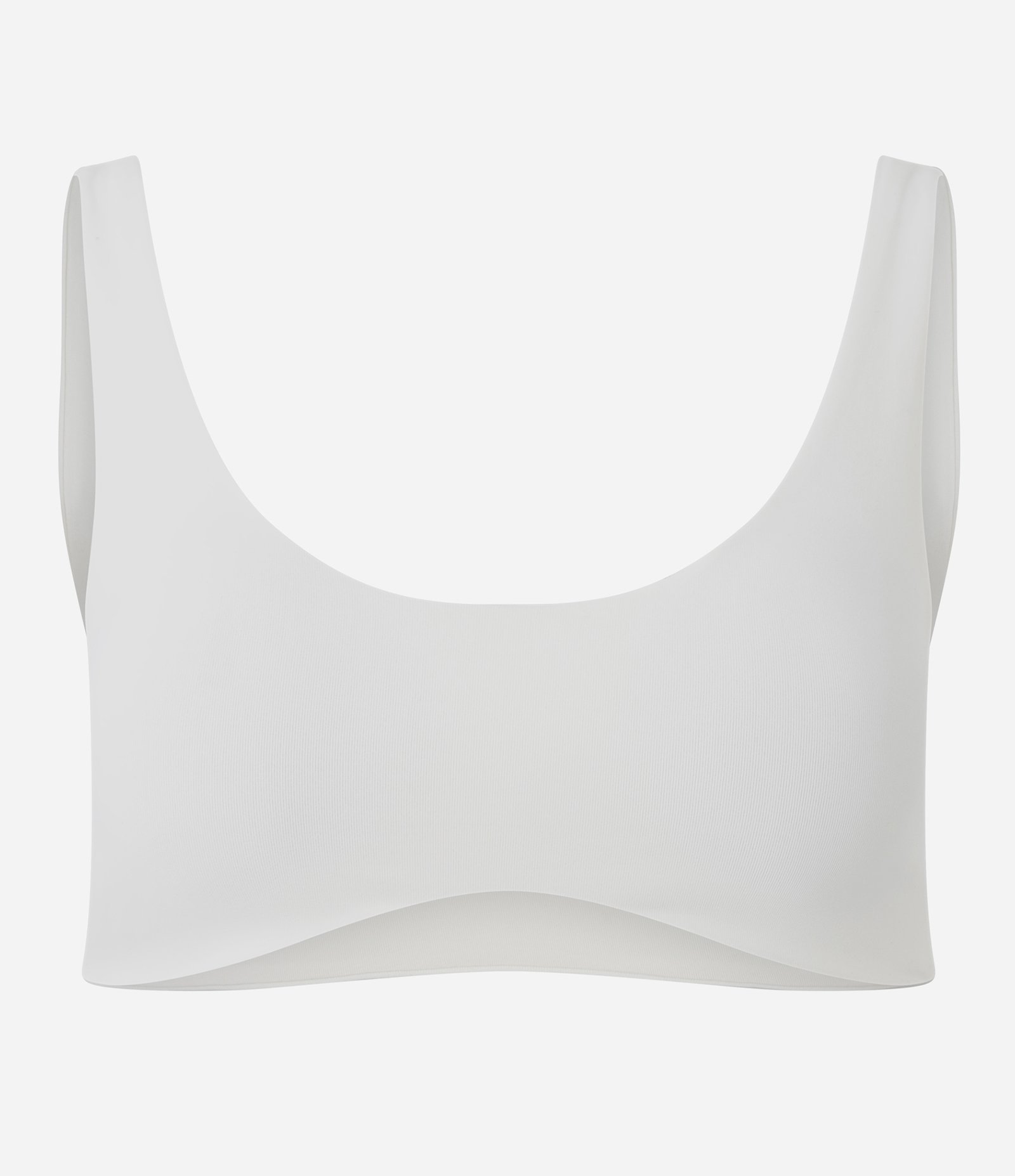 Top Curto Esportivo com Detalhe de Ondulação Off White 4