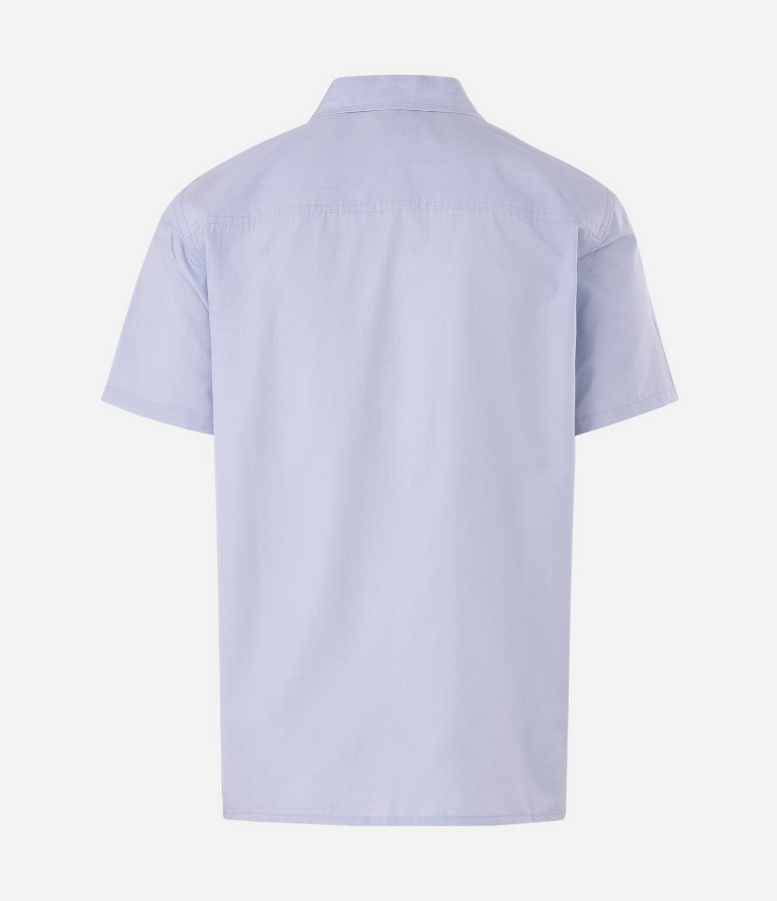 Camisa em Tricoline com Bordado de Palmeiras Azul 3