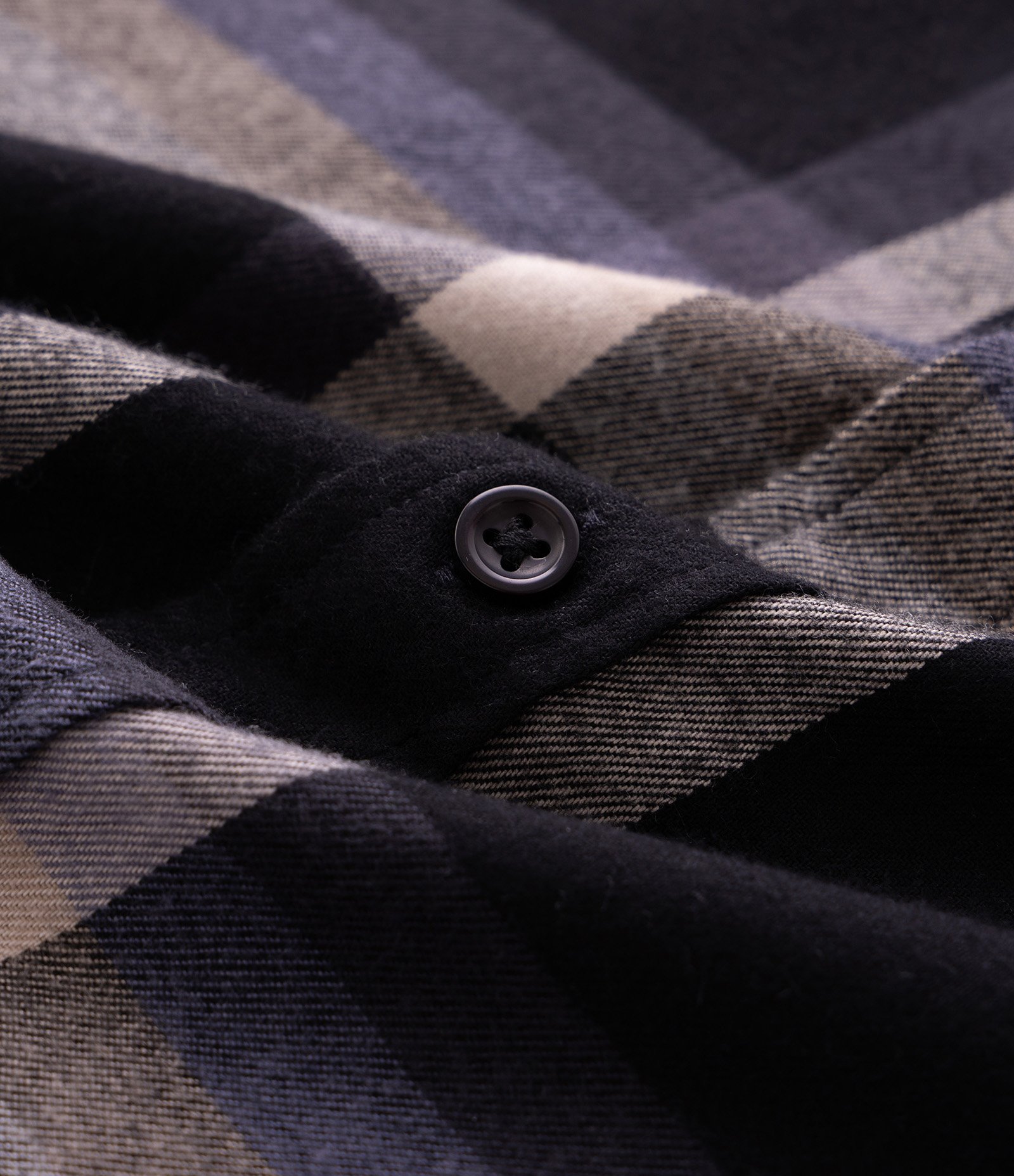 Camisa Flanela Xadrez Manga Longa Preto 9