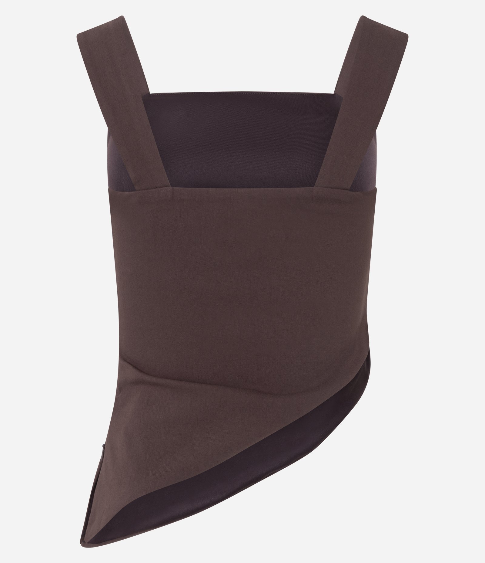 Blusa Alongada em Bengaline com Barra Assimétrica Vinho 6