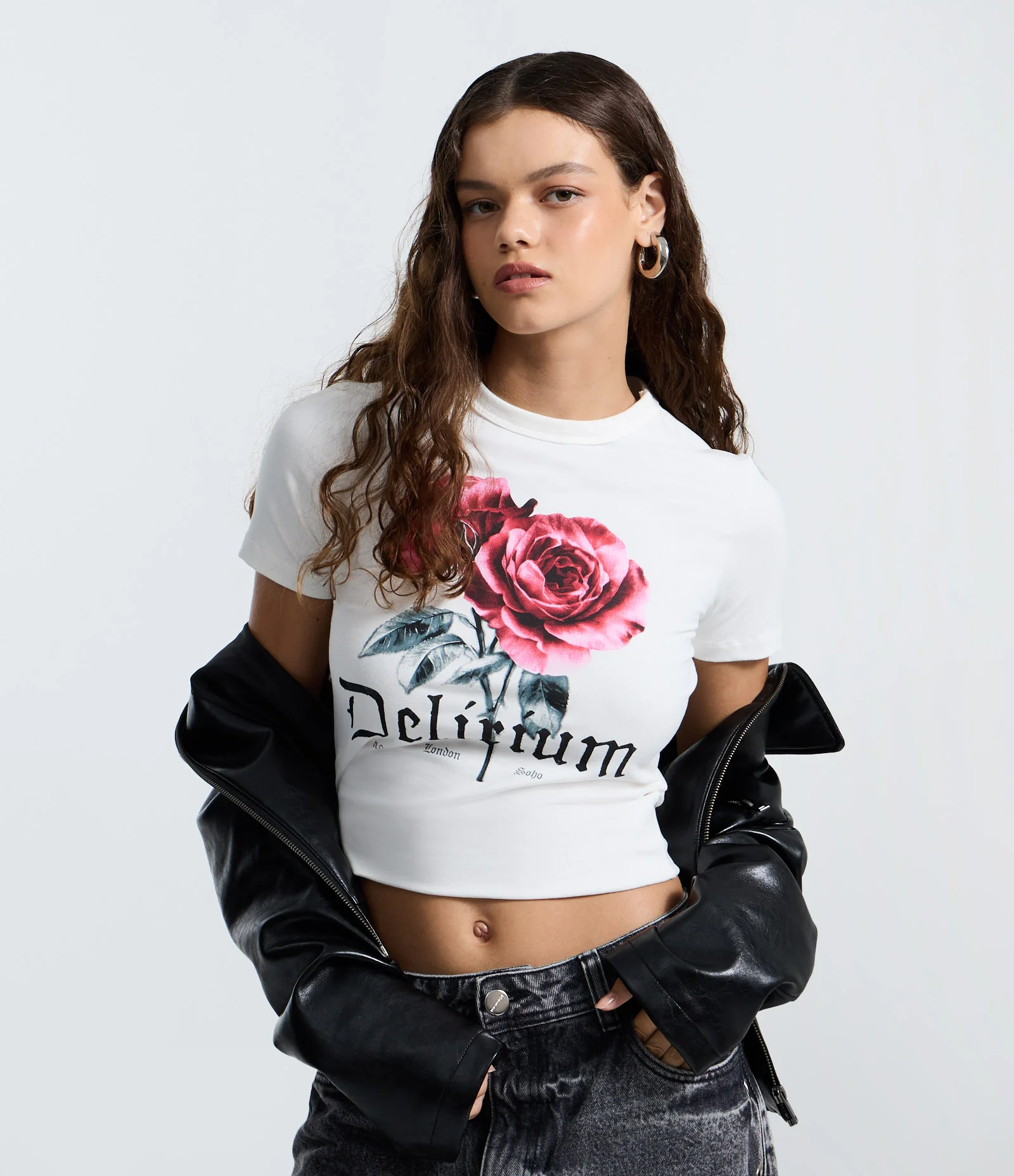 Camiseta New T-shirt com Estampa Delirium  Floral Branco 1