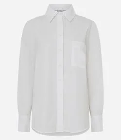 Camisa Oversized em Tricoline Efeito Empapelada