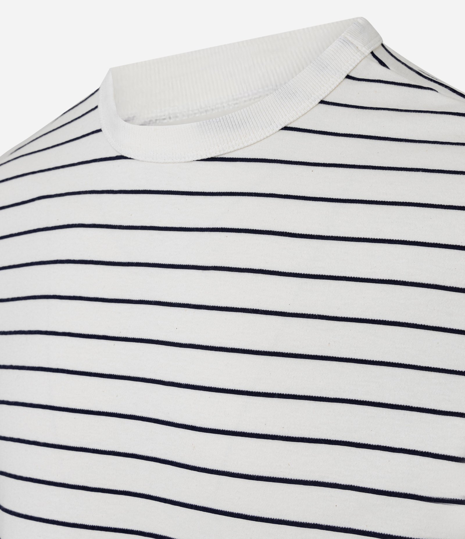 Camiseta Regula em Algodão com Estampa de Listras Azul 5