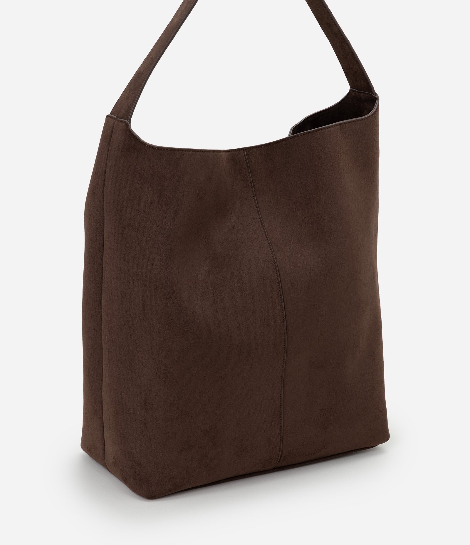 Bolsa Tote em Suede com Bolso Interno Marrom 7
