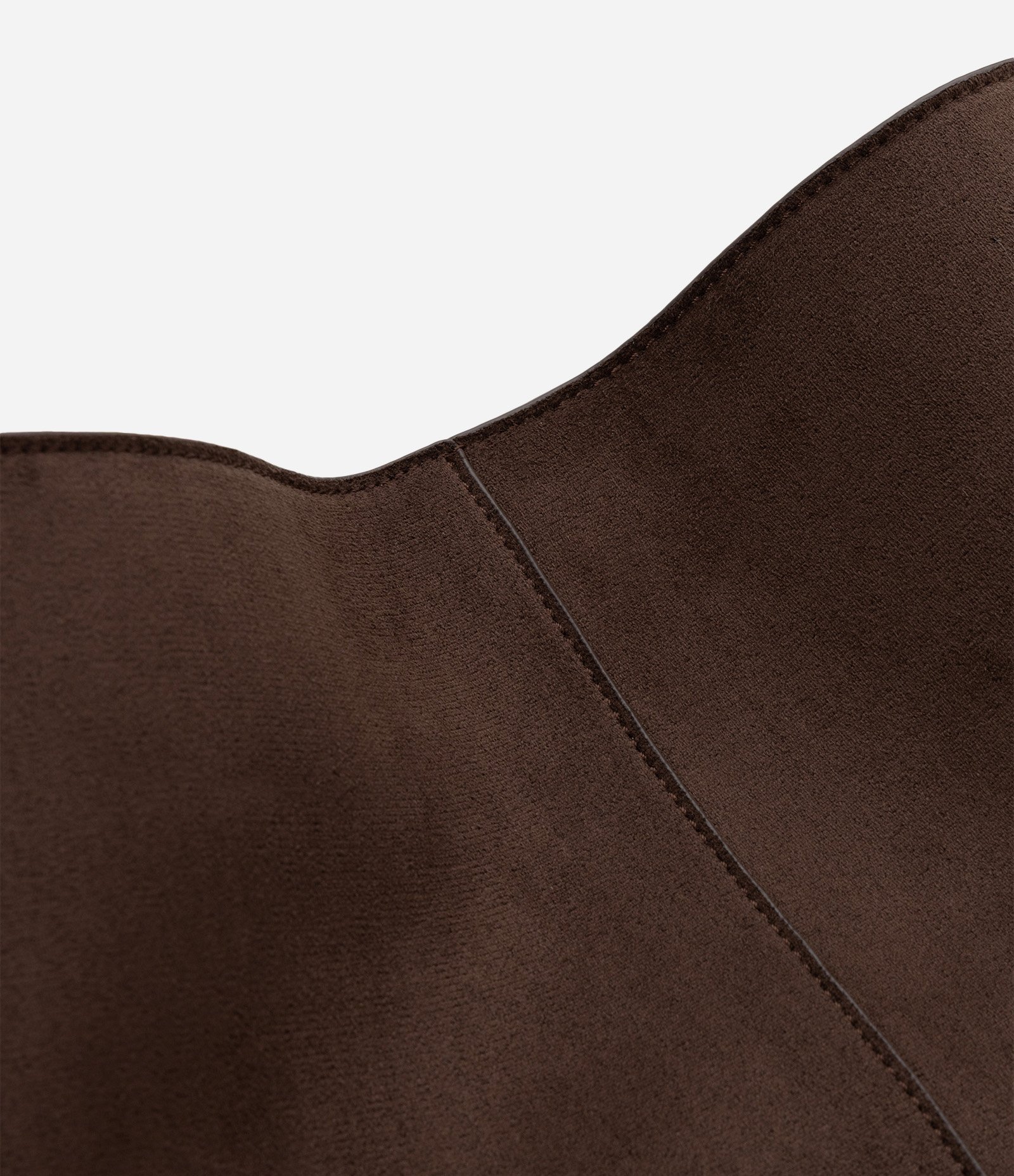 Bolsa Tote em Suede com Bolso Interno Marrom 4