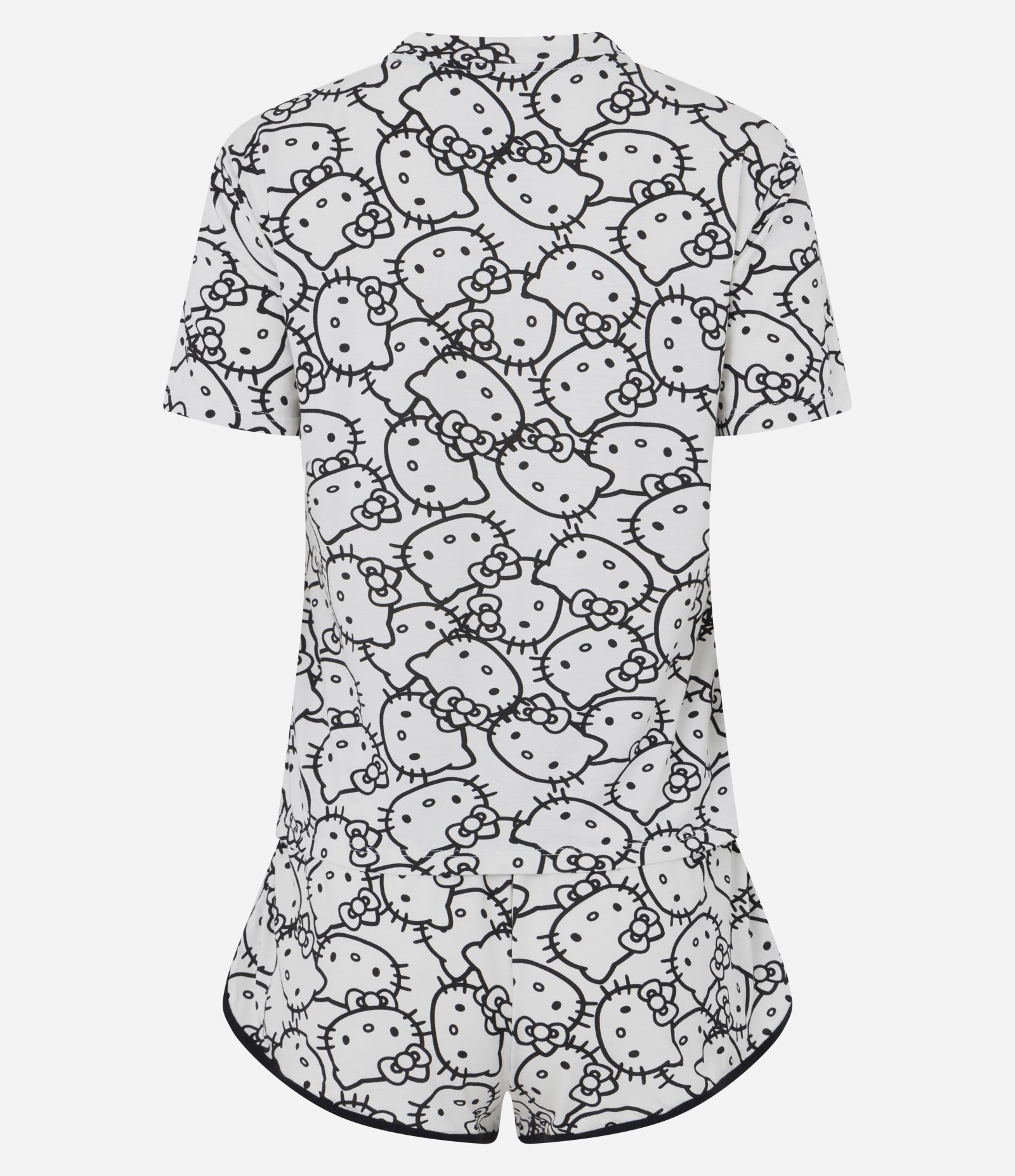 Pijama Short Doll em Viscolycra com Estampa Hello Kitty Branco 2