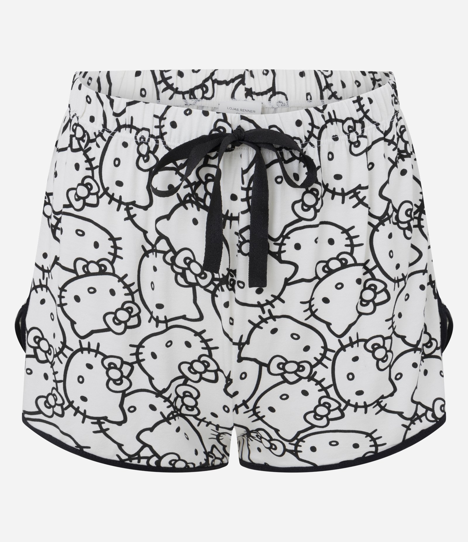 Pijama Short Doll em Viscolycra com Estampa Hello Kitty Branco 3