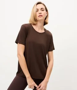 Camiseta Esportiva Manga Curta em Poliamida