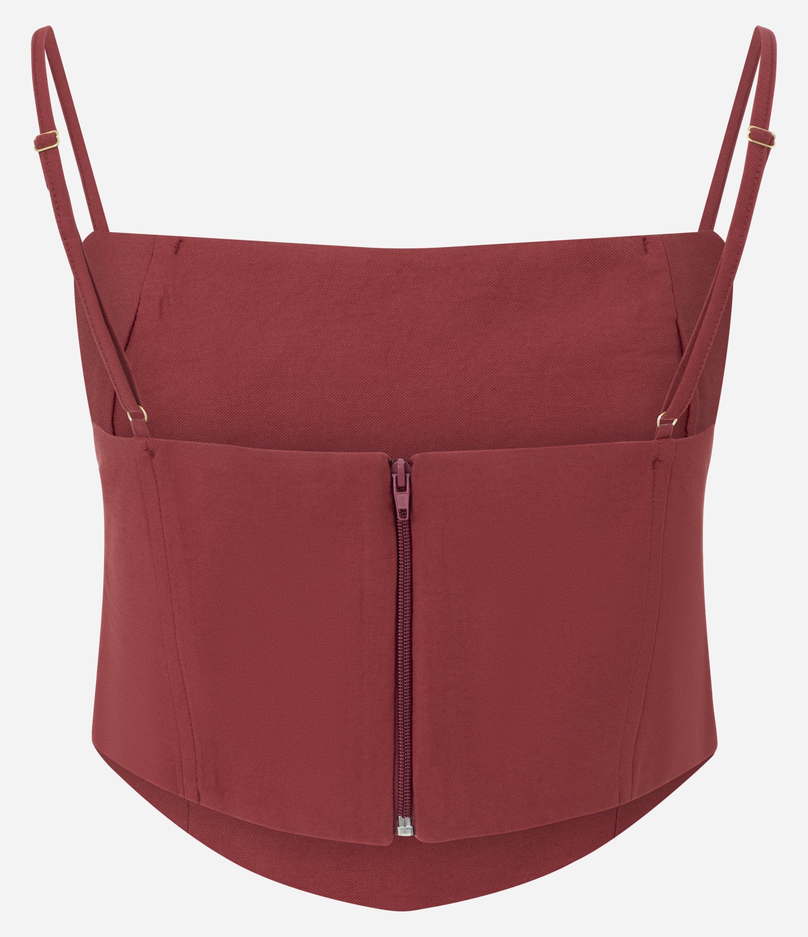 Blusa Alfaiatada em Viscose com Alças Finas Vermelho 6