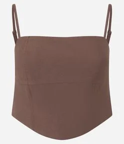 Blusa Alfaiatada em Viscose com Alças Finas