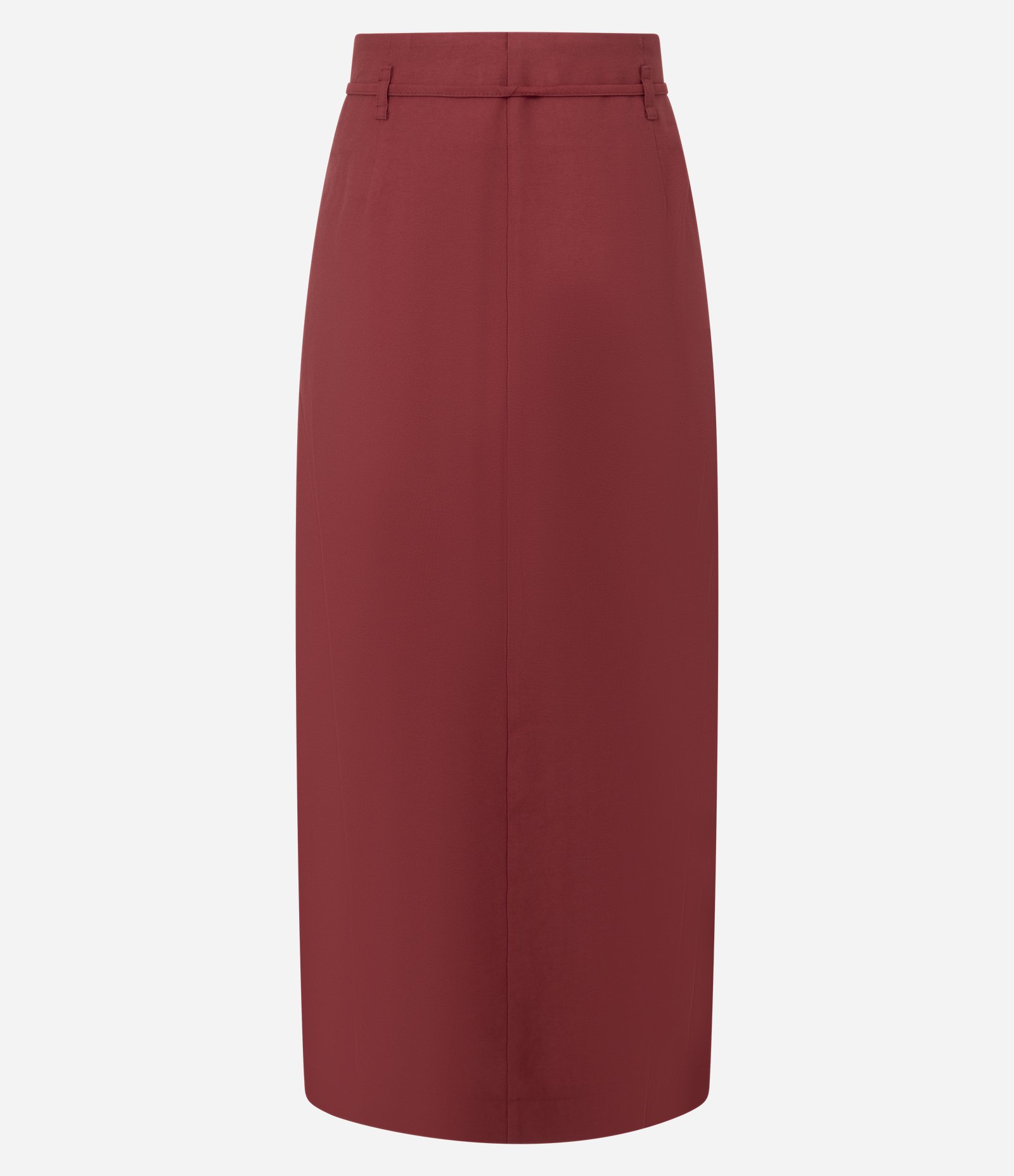 Saia Midi Alfaiatada com Amarração na Cintura Vermelho 6