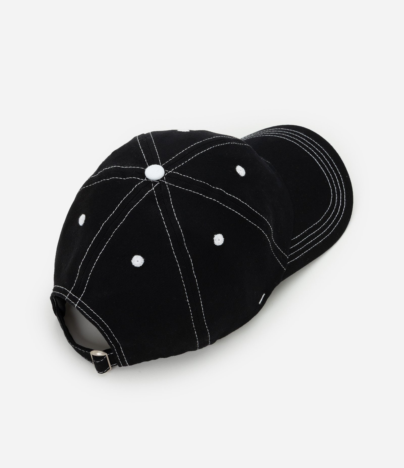 Boné em Sarja com Linhas Contrastantes Preto 6