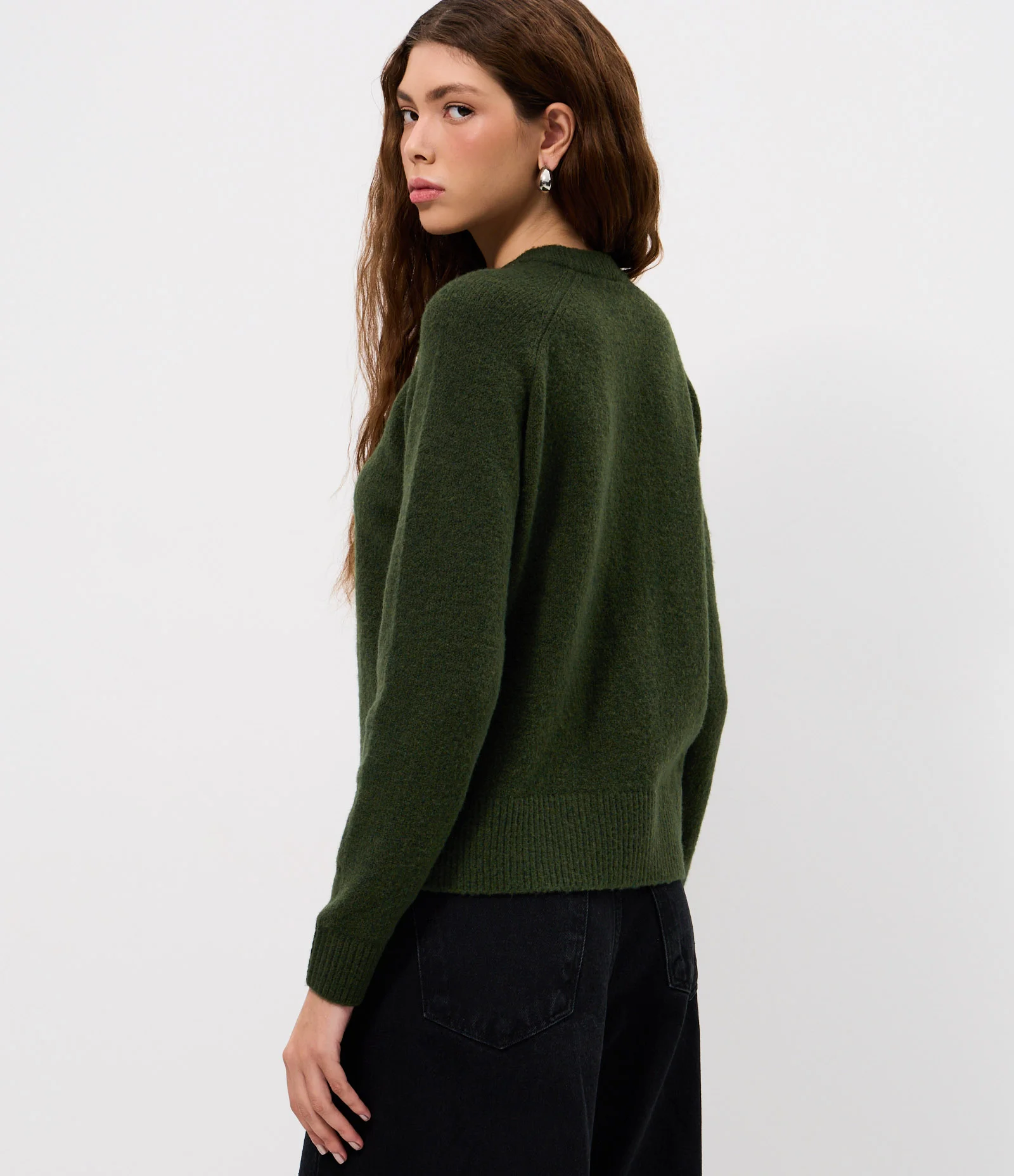 Suéter em Tricô com Manga Raglan Verde 5