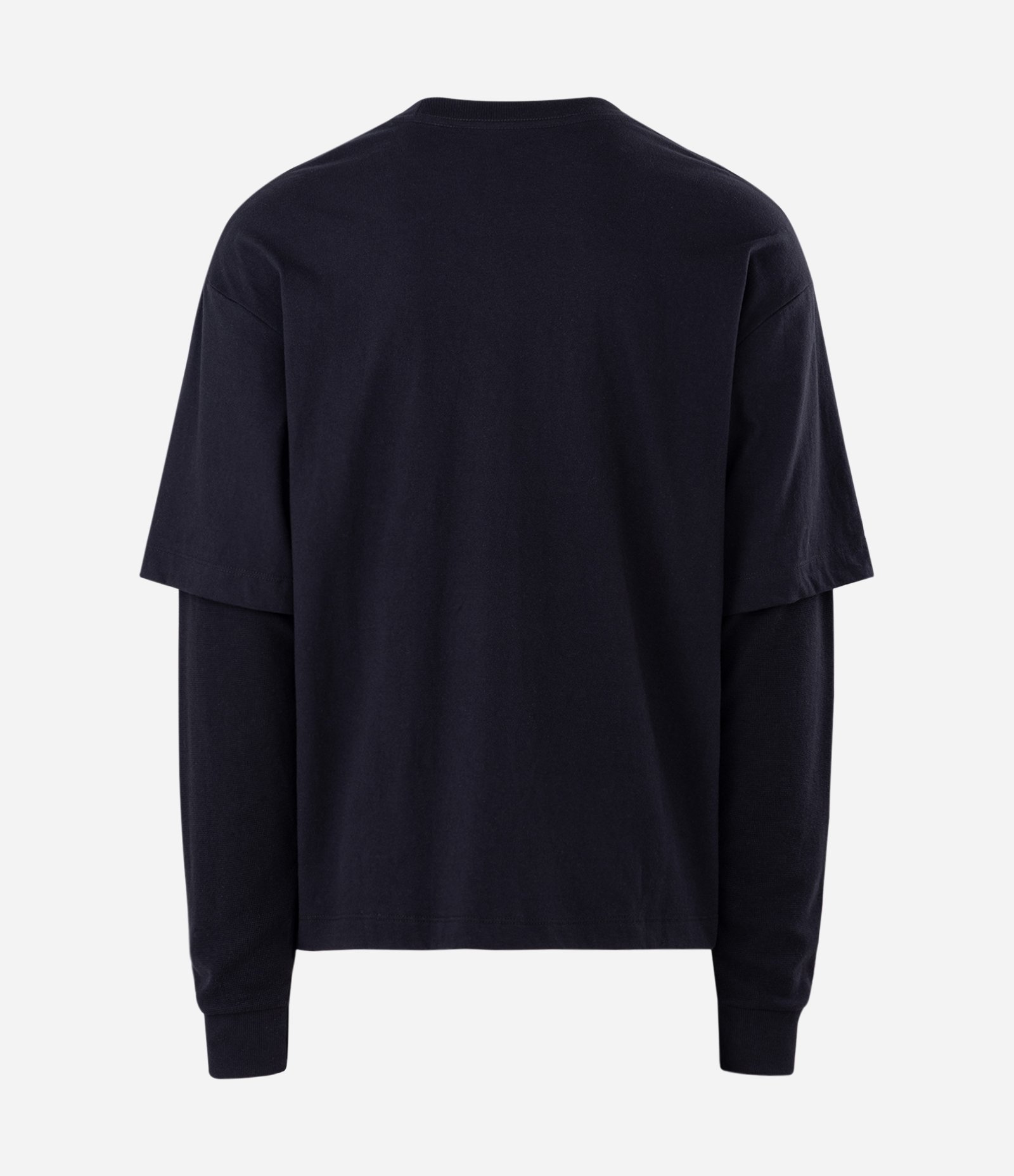 Camiseta Boxy Manga Longa com Estampa Desorder Preto 2