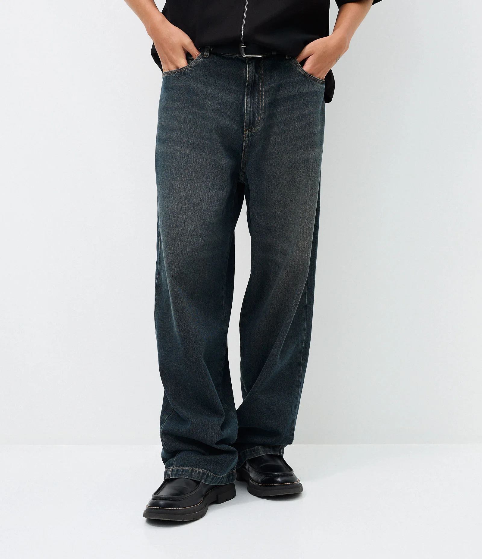 Calça Jeans Super Baggy Lisa Preto 2