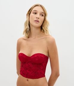 Corset em Renda Floral Sem Bojo