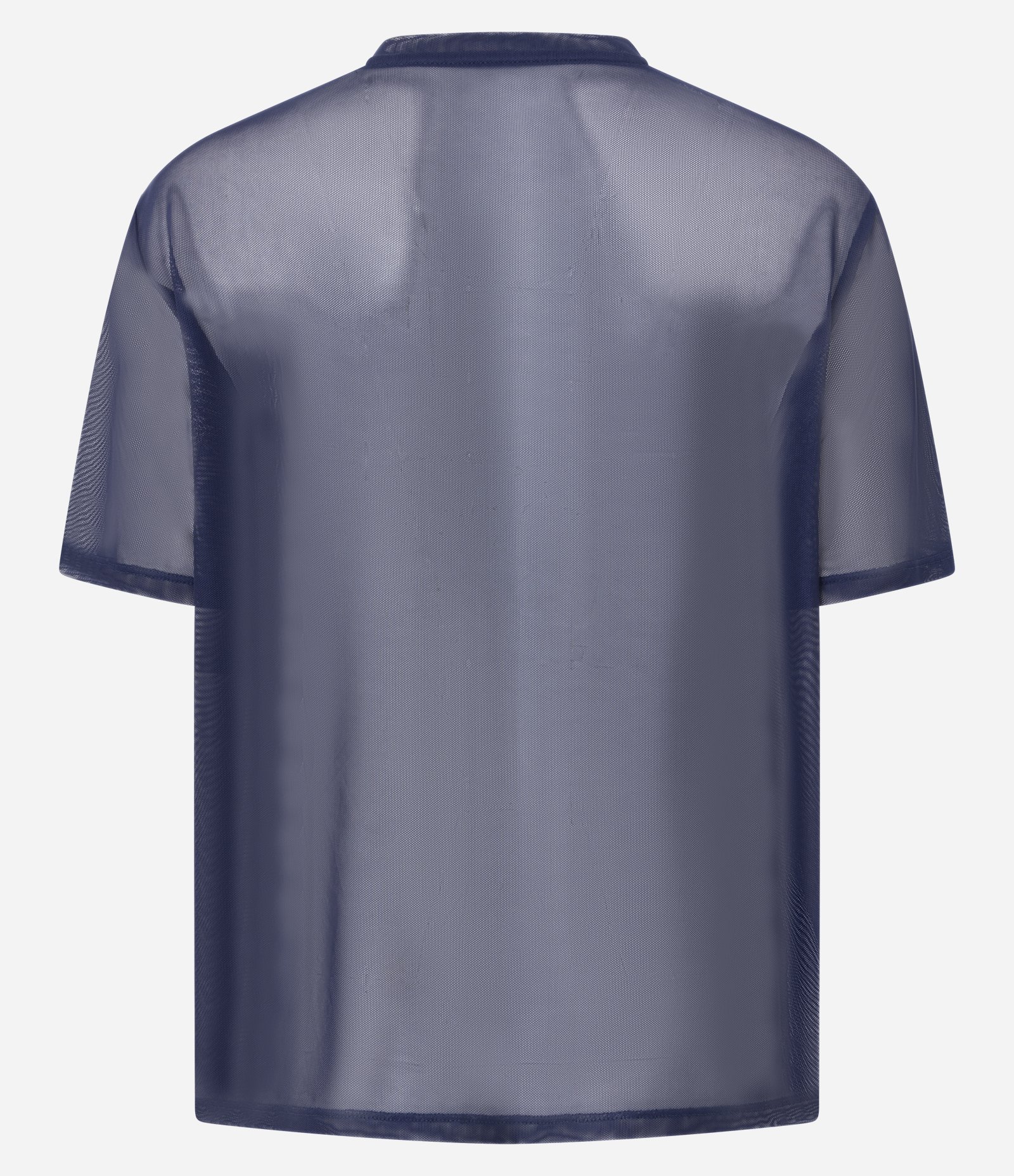 Camiseta Oversized Esportiva de Tule Azul Marinho 3