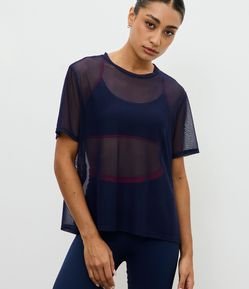 Camiseta Oversized Esportiva de Tule
