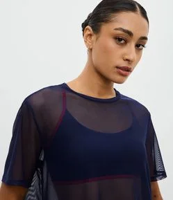 Camiseta Oversized Esportiva de Tule