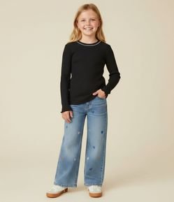 Camiseta Infantil com Termocolantes na Gola – Tam 7 a 14 Anos