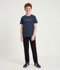 Camiseta Infantil Regular com Estampa Ocean – Tam 5 a 14 Anos
