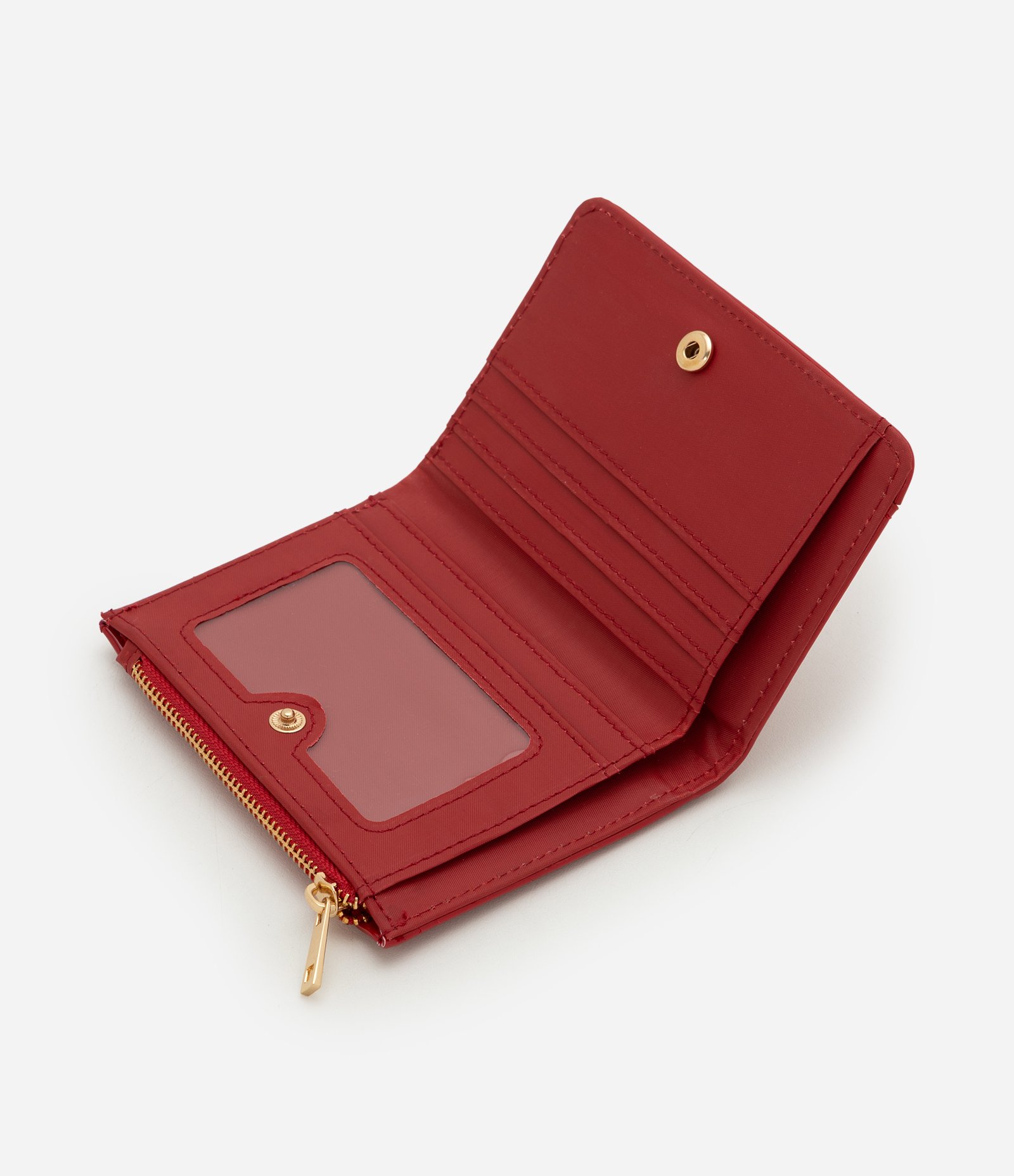 Carteira Envelope Média em PU com Fechamento em Zíper Vermelho 5