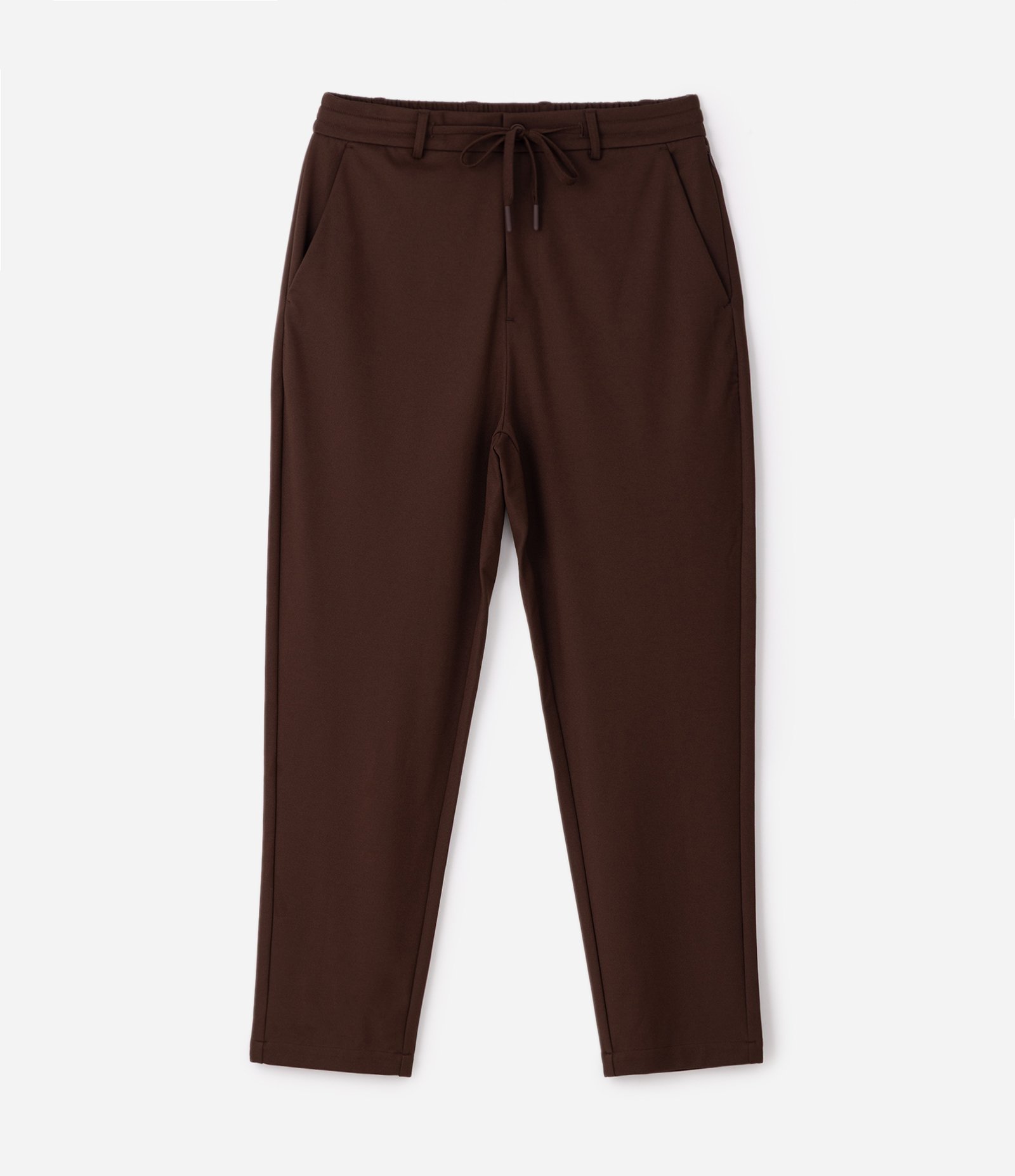 Calça com Amarração no Cós e Tecnologia Performance Marrom 3