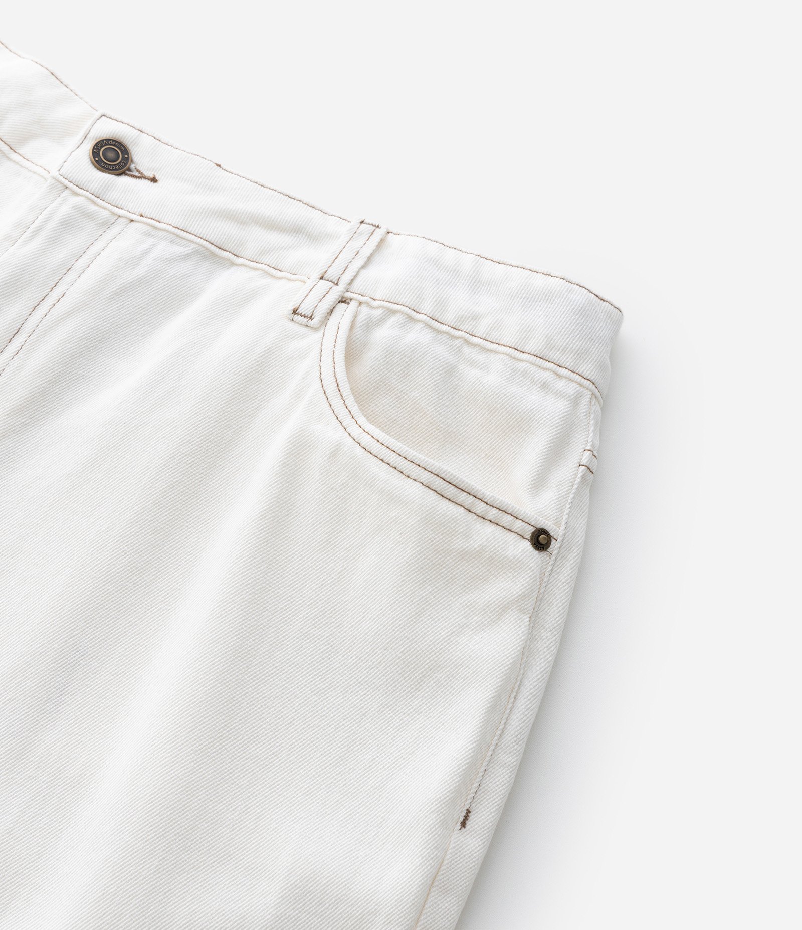 Calça Jeans Wide Cru Curve & Plus Size Branco 5