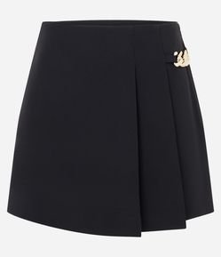 Short Saia Alfaiatado com Corrente Metálica