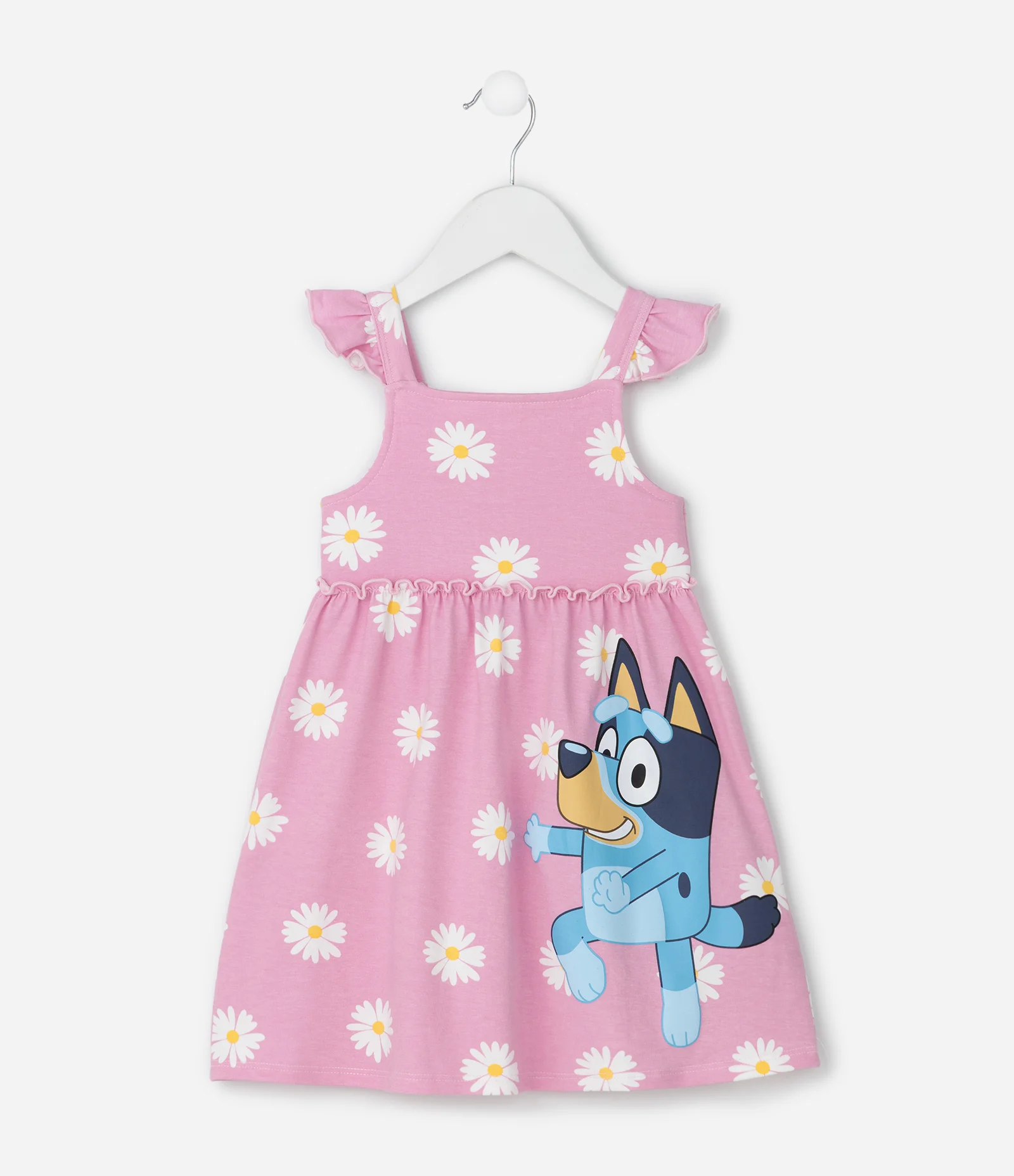 Vestido Infantil Bluey em Meia Malha - Tam 1 a 14 Anos Rosa 2