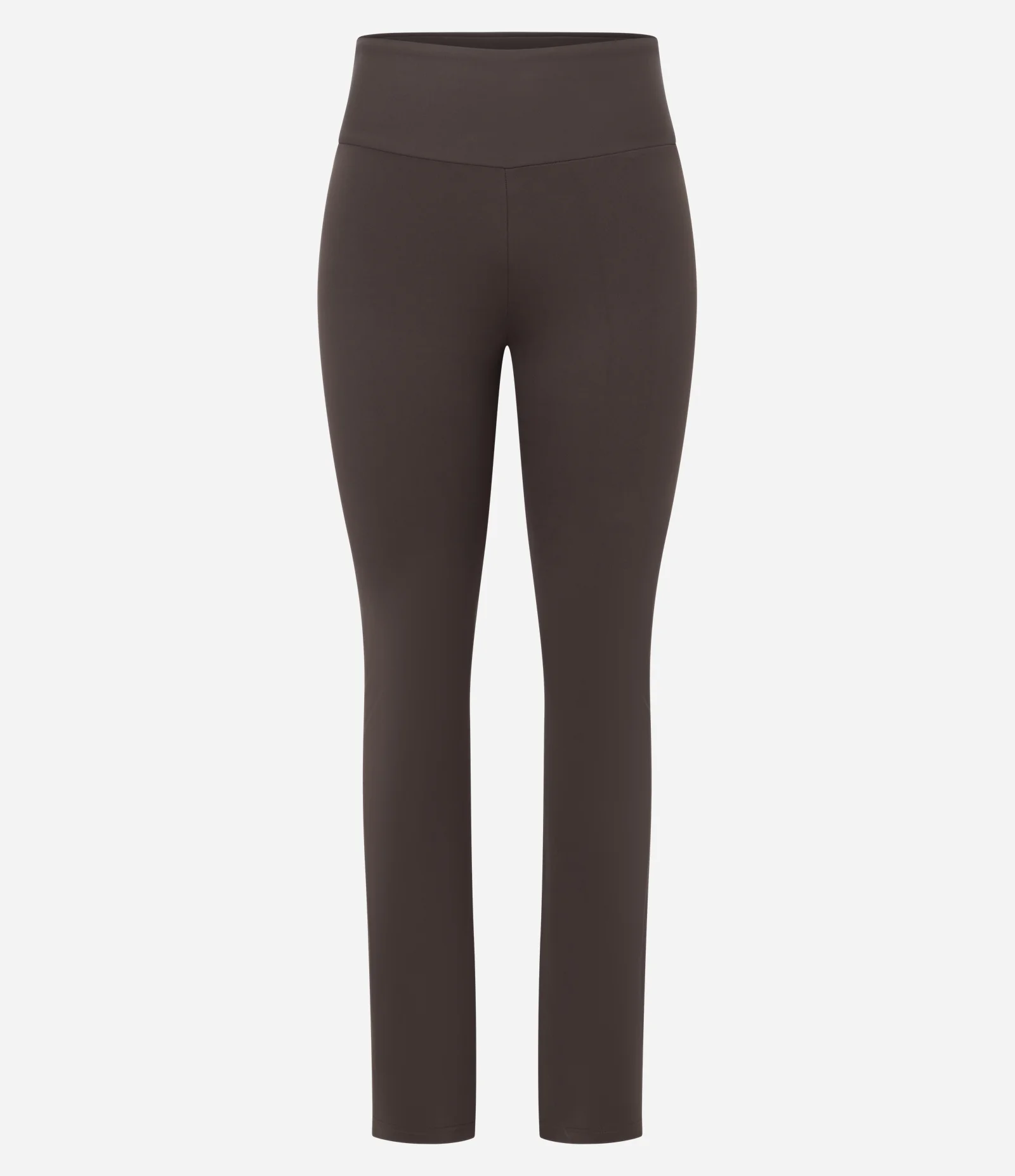 Calça Reta Esportiva em Microfibra Marrom 1