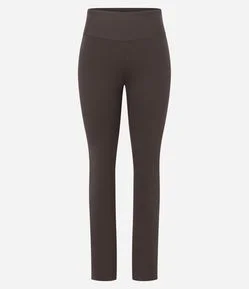 Calça Reta Esportiva em Microfibra