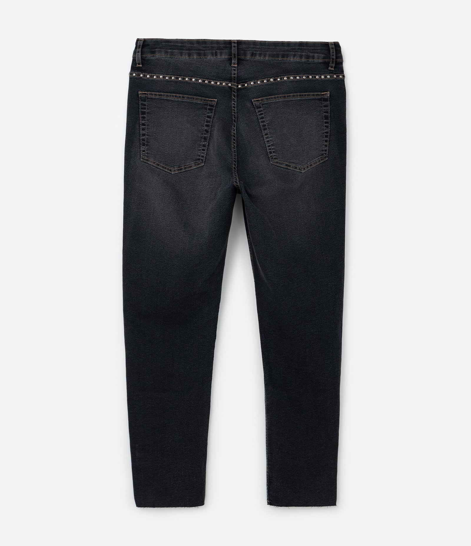 Calça Jeans Skinny Preta com Tachas Curve & Plus Size Preto 2