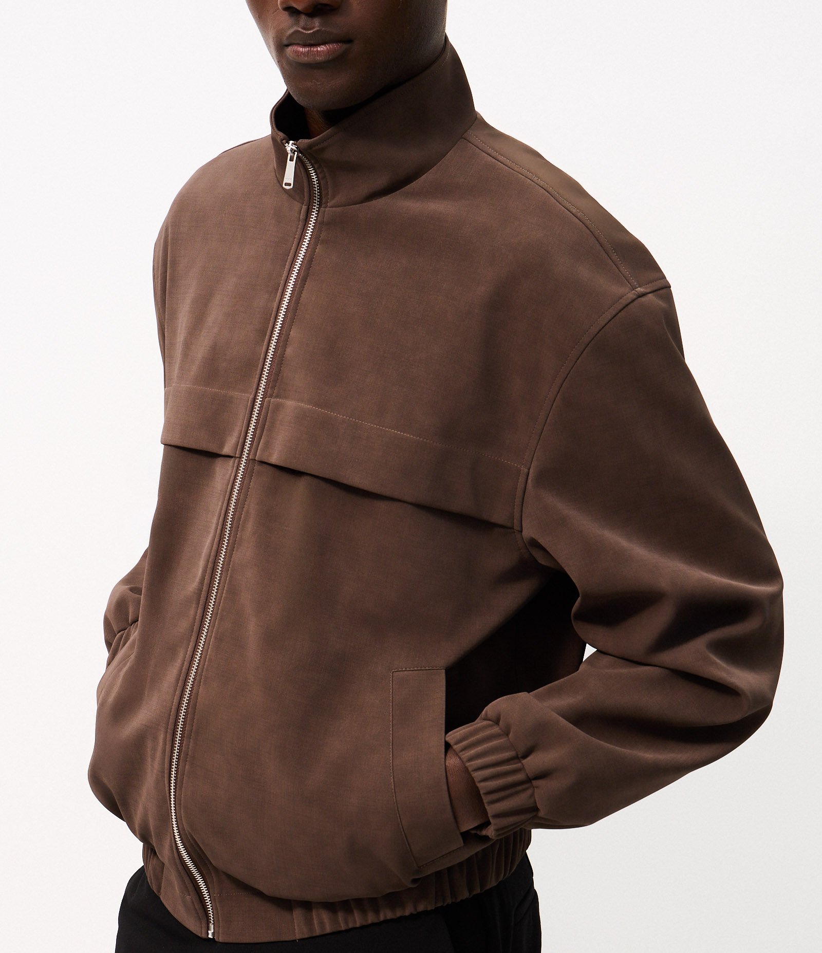 Jaqueta Bomber Emborrachada Marrom 3