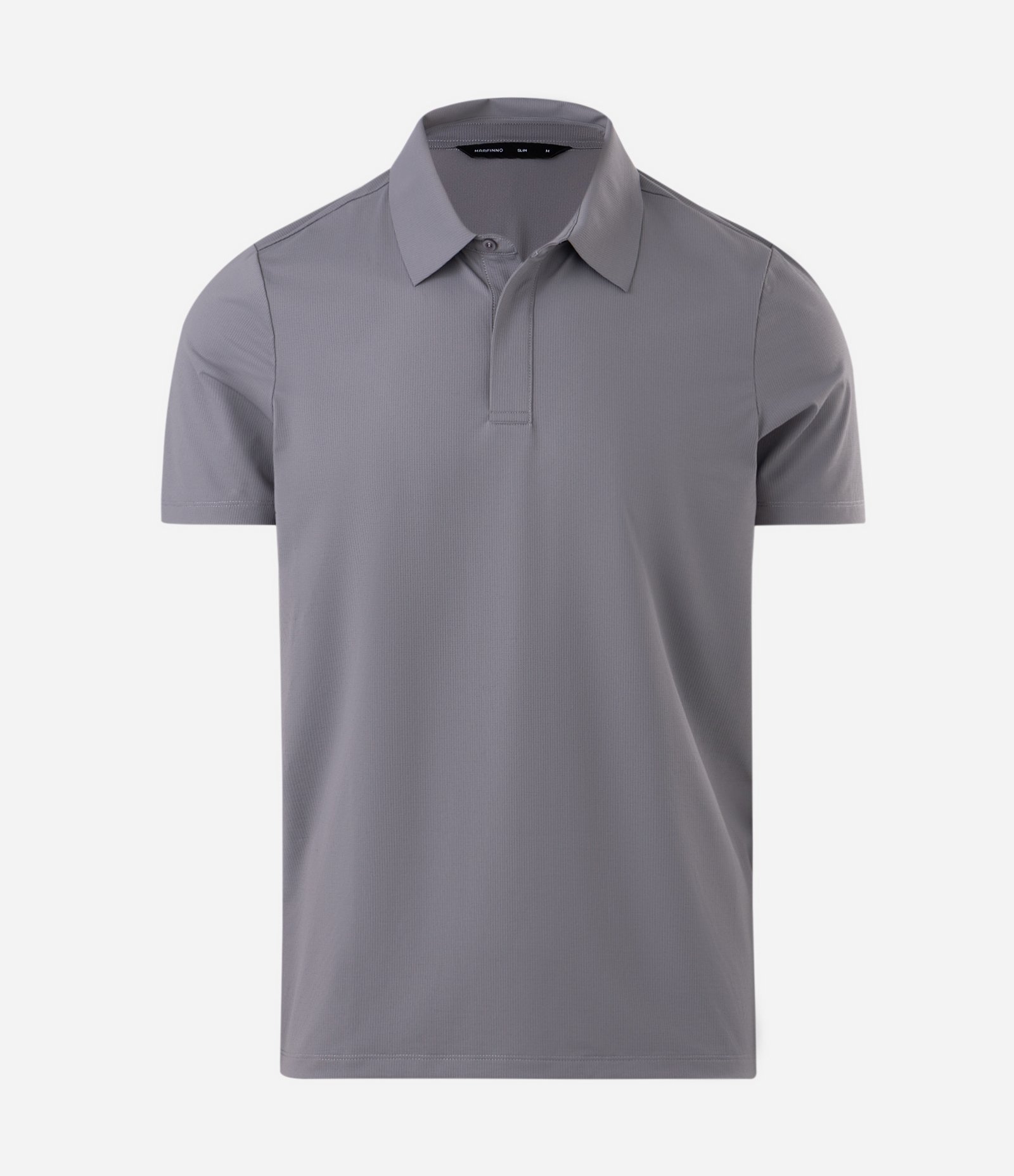 Polo Slim Tecnológica Texturizada Poliamida Cinza 1
