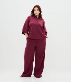 Calça Pantalona em Sarja Leve Curve & Plus Size