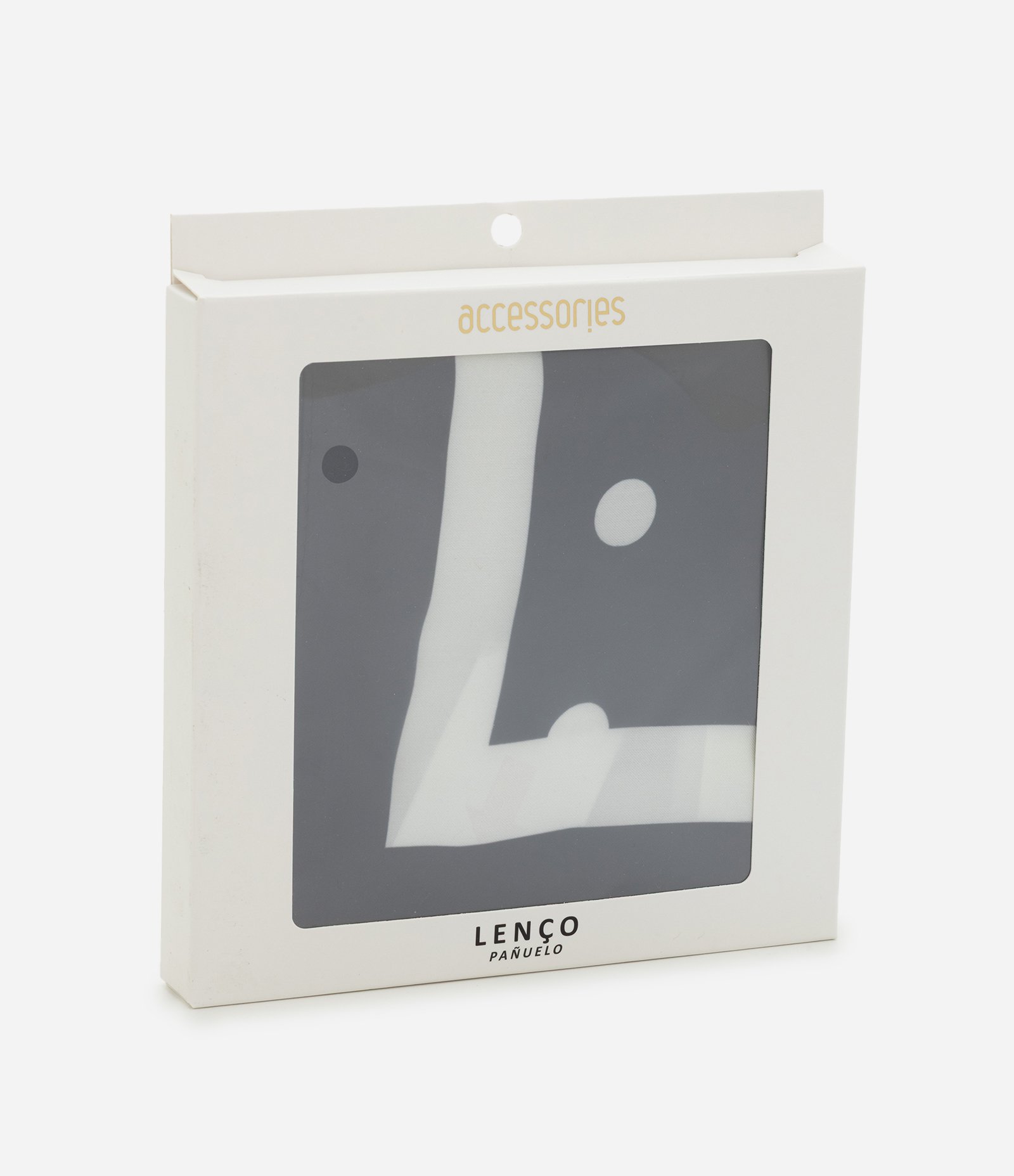 Lenço Acetinado Presenteável com Estampa Poá Preto 3