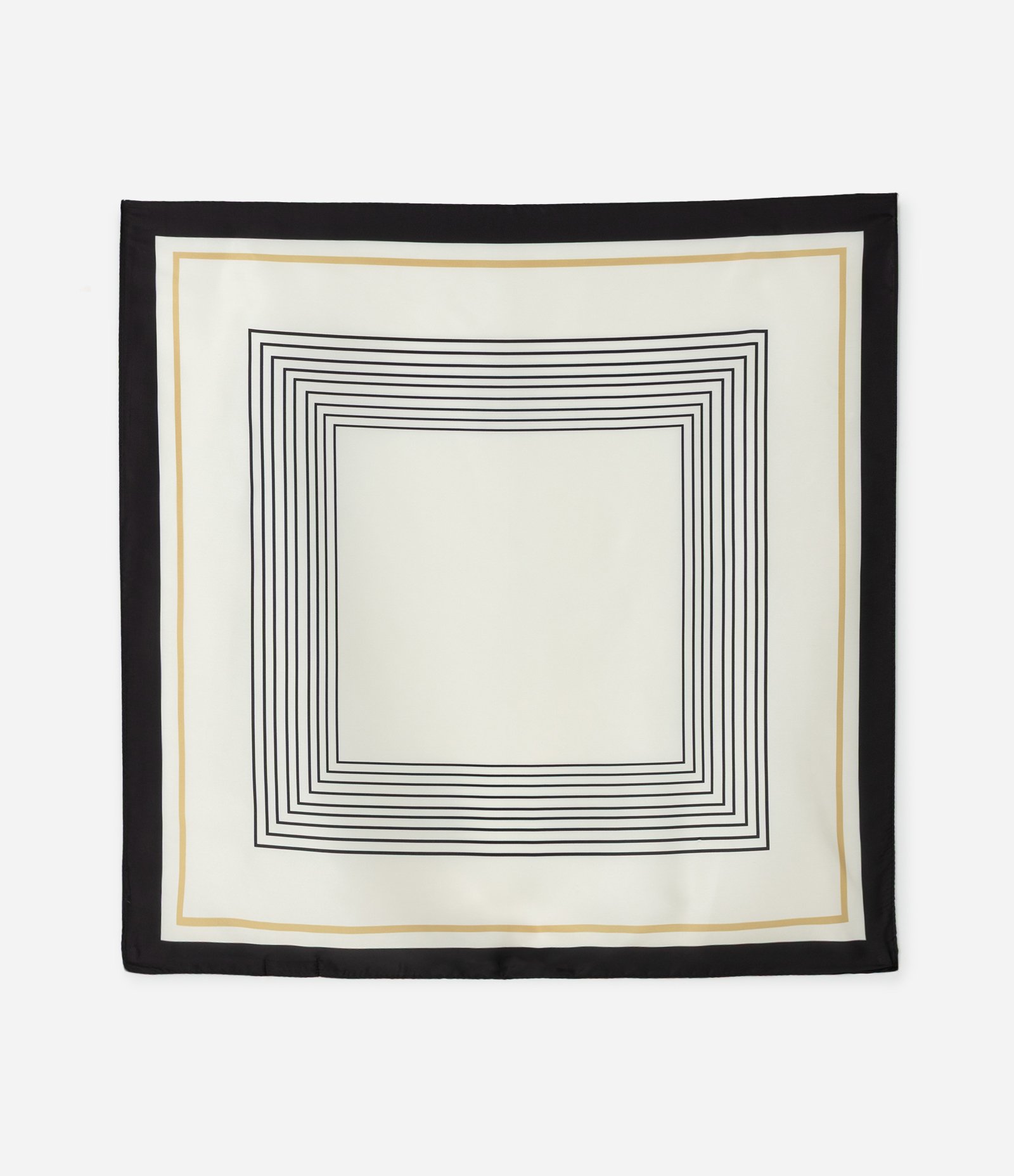 Lenço Acetinado Presenteável com Estampa Listrada Off White 4