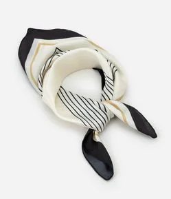 Lenço Acetinado Presenteável com Estampa Listrada