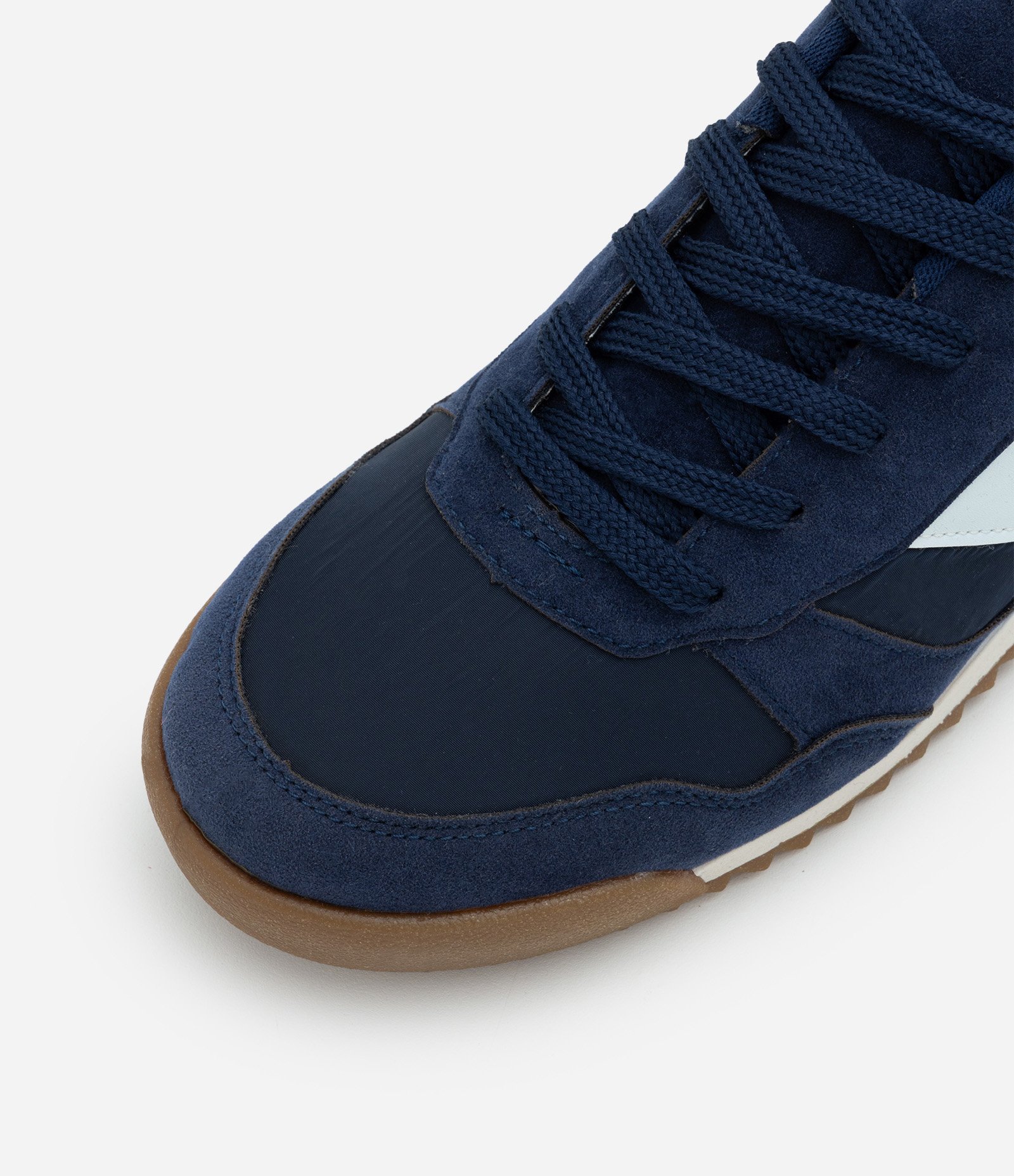 Tênis Runner com Recorte Lateral Contrastante Azul 5