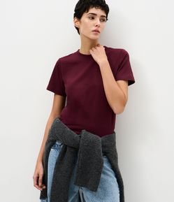 Blusa Básica Justinha em Ribana de Algodão