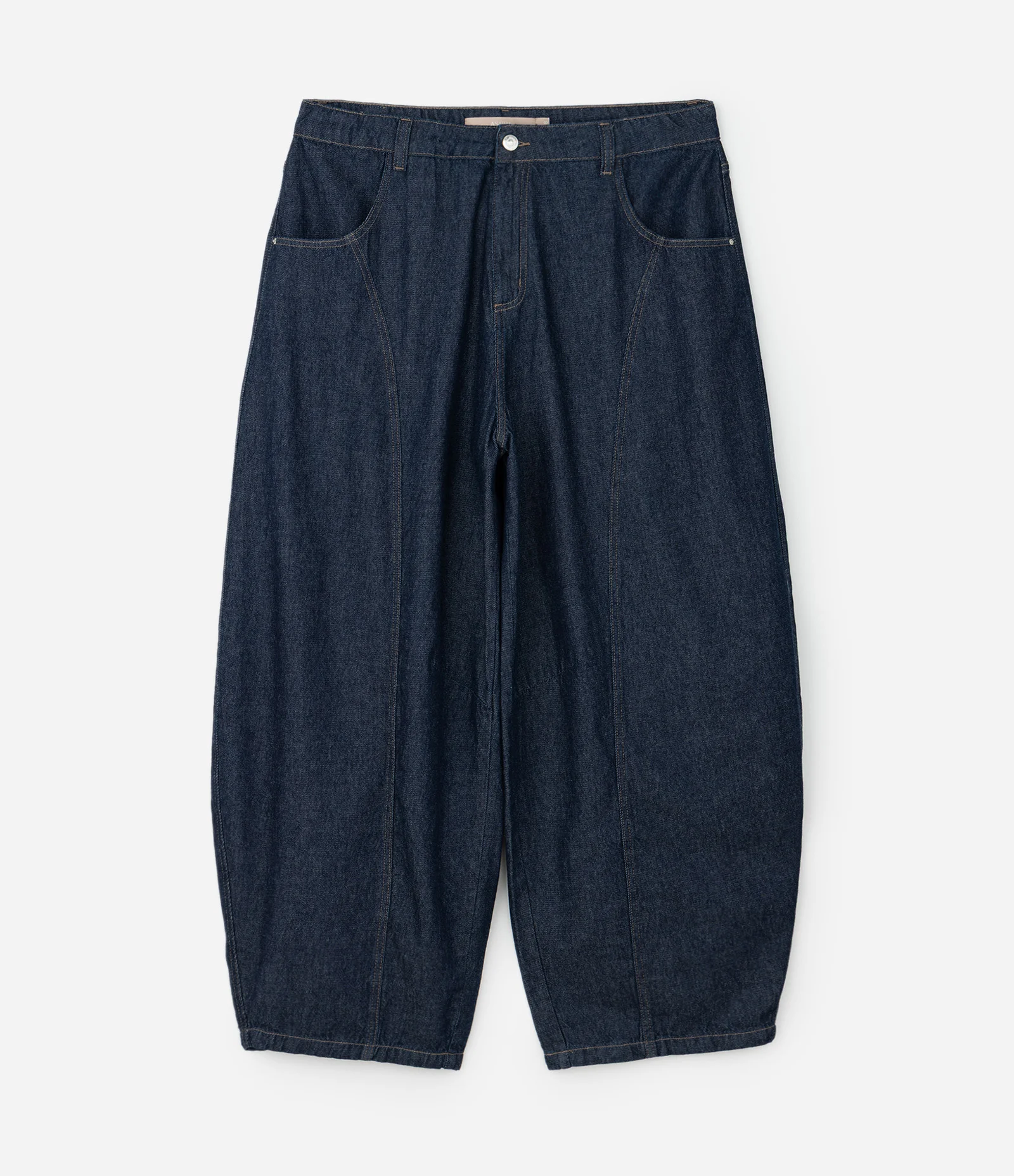 Calça Barrel em Jeans Raw Curve & Plus Size Azul 1