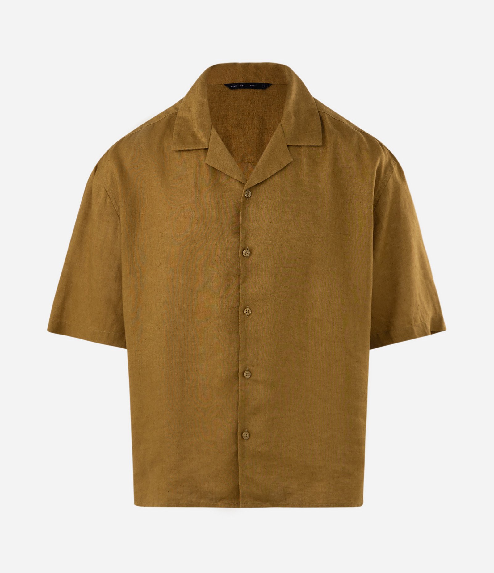 Camisa em Linho com Manga Curta Verde 5