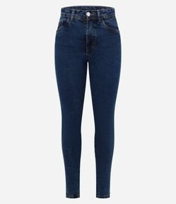 Calça Skinny em Jeans com Cintura Alta