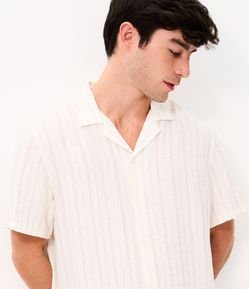 Camisa Bowling Listrada Fio Tinto Viscolinho