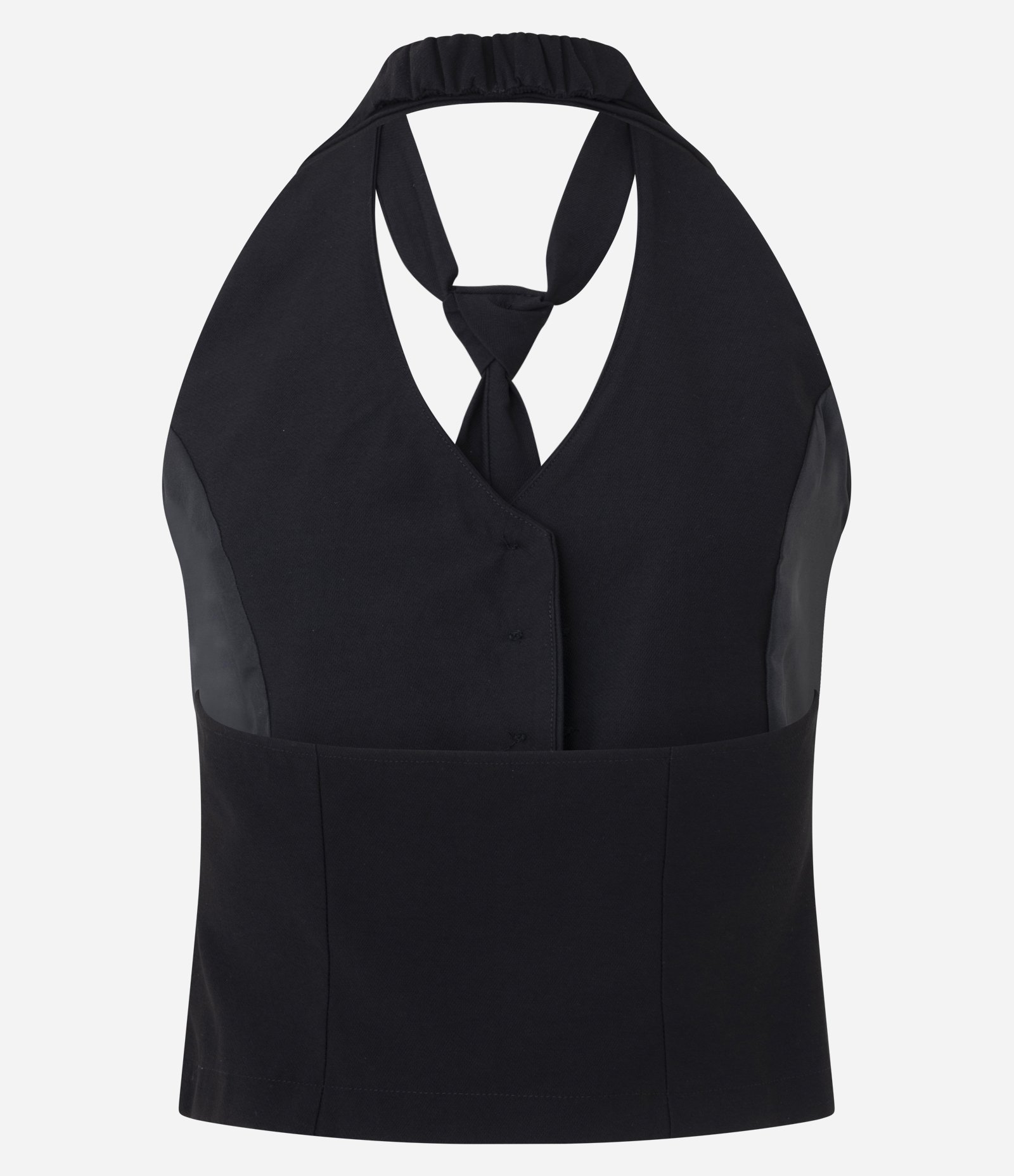 Colete Alfaiatado com Gravata Integrada Preto 2