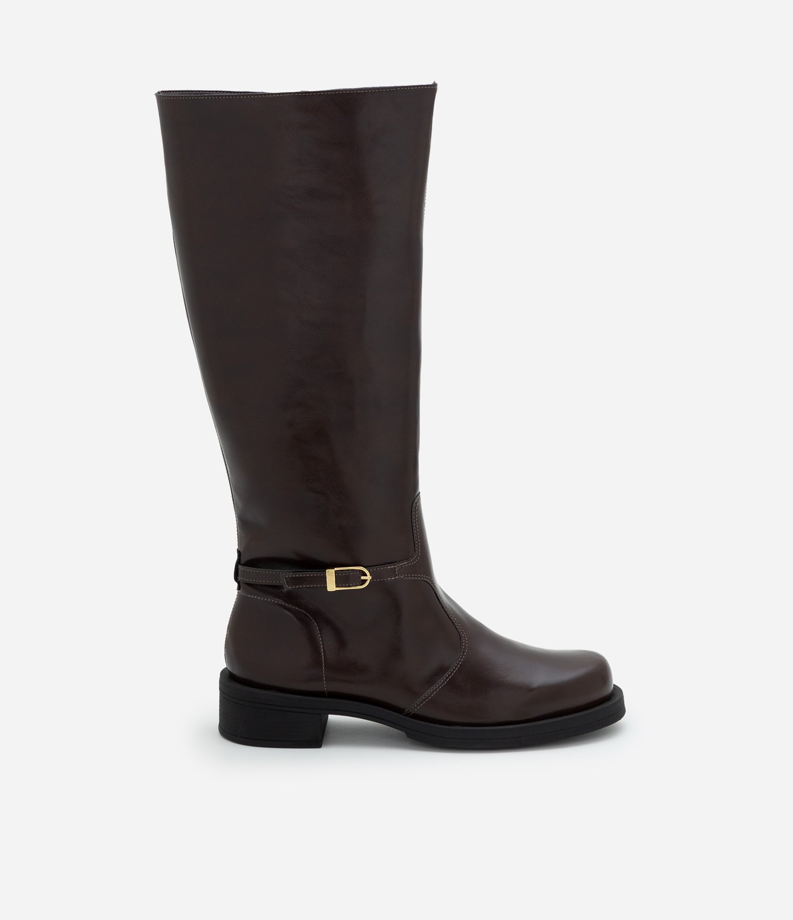 Bota Montaria em PU com Cano Alto Marrom 2