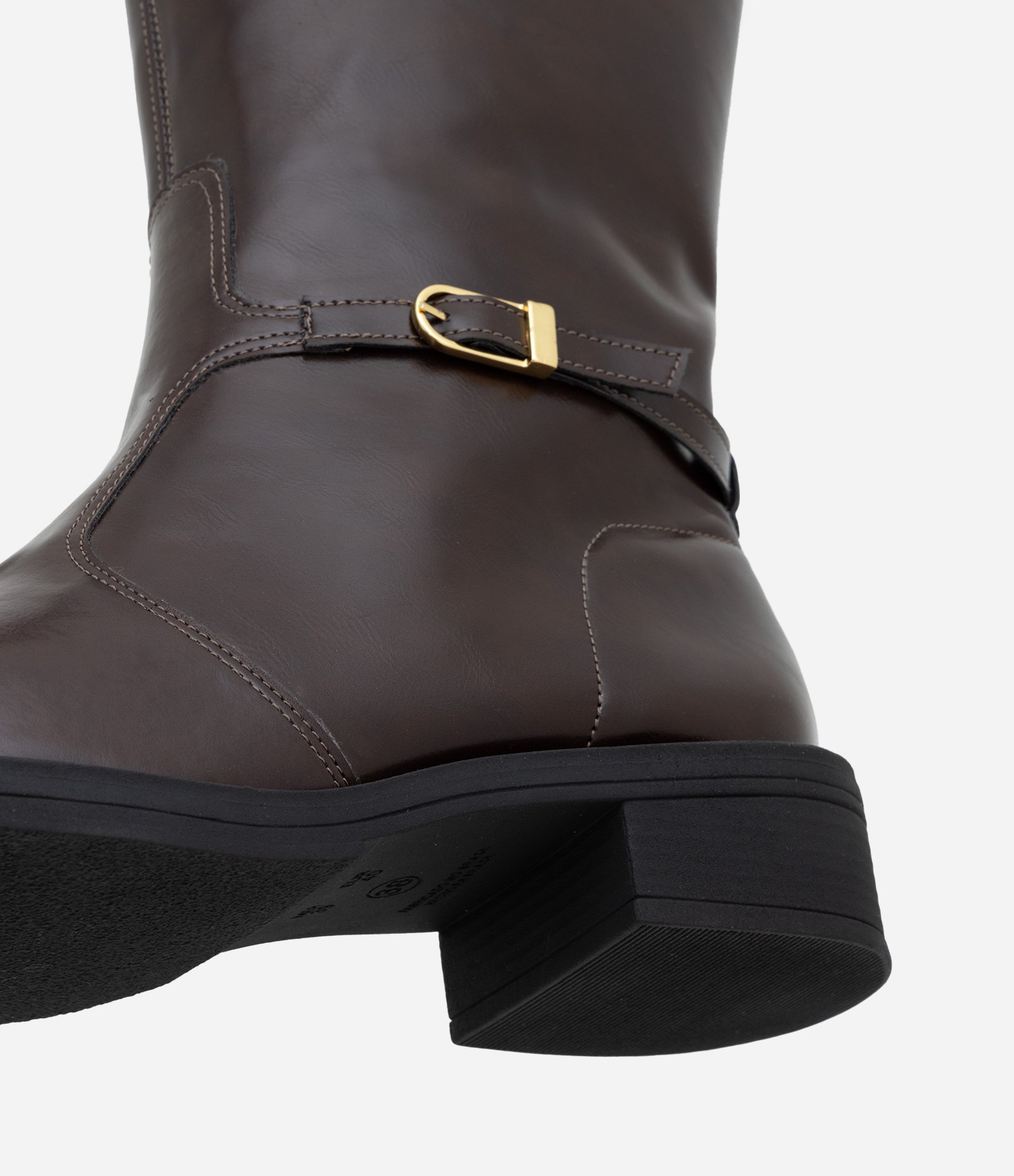 Bota Montaria em PU com Cano Alto Marrom 5