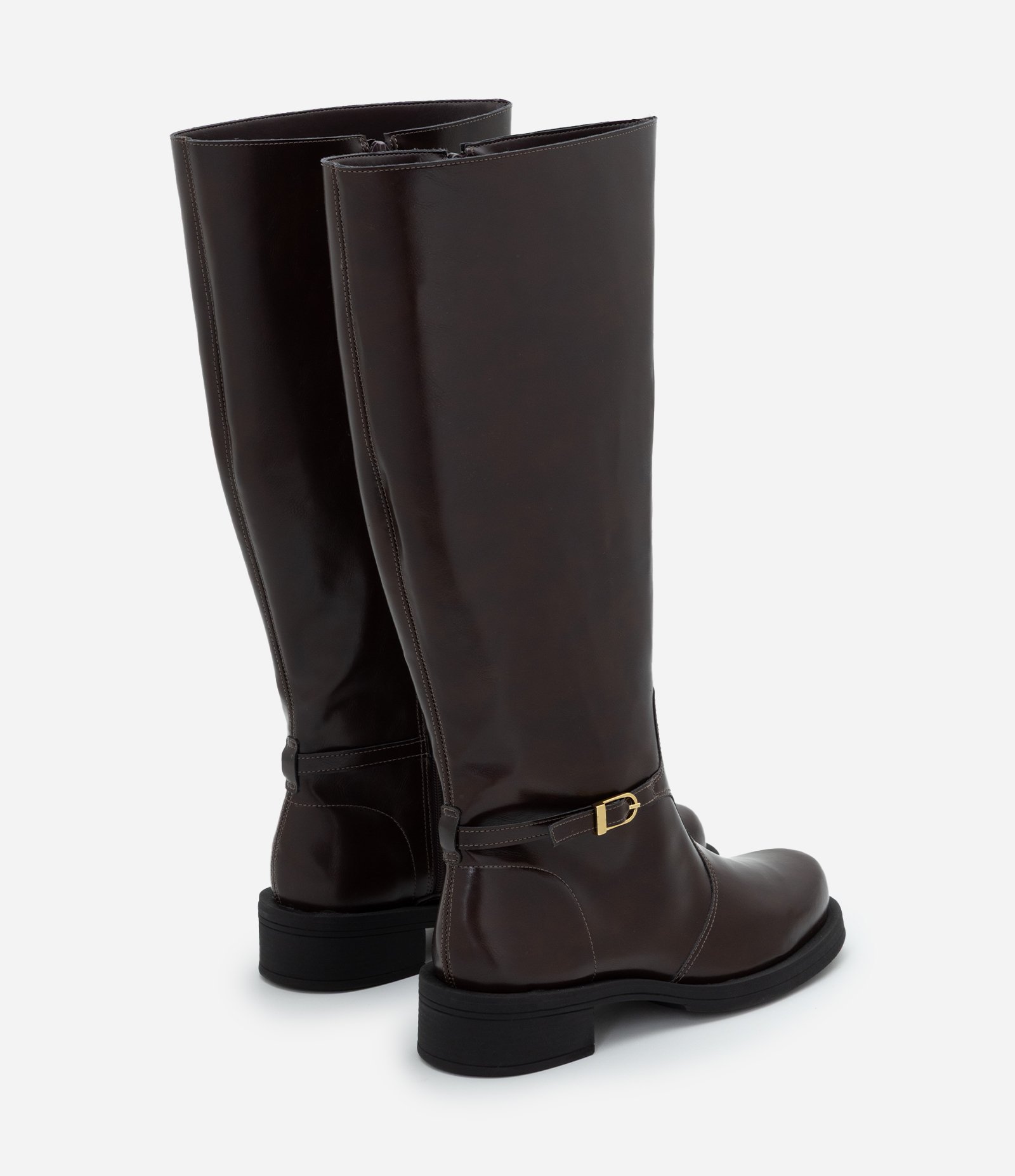 Bota Montaria em PU com Cano Alto Marrom 6